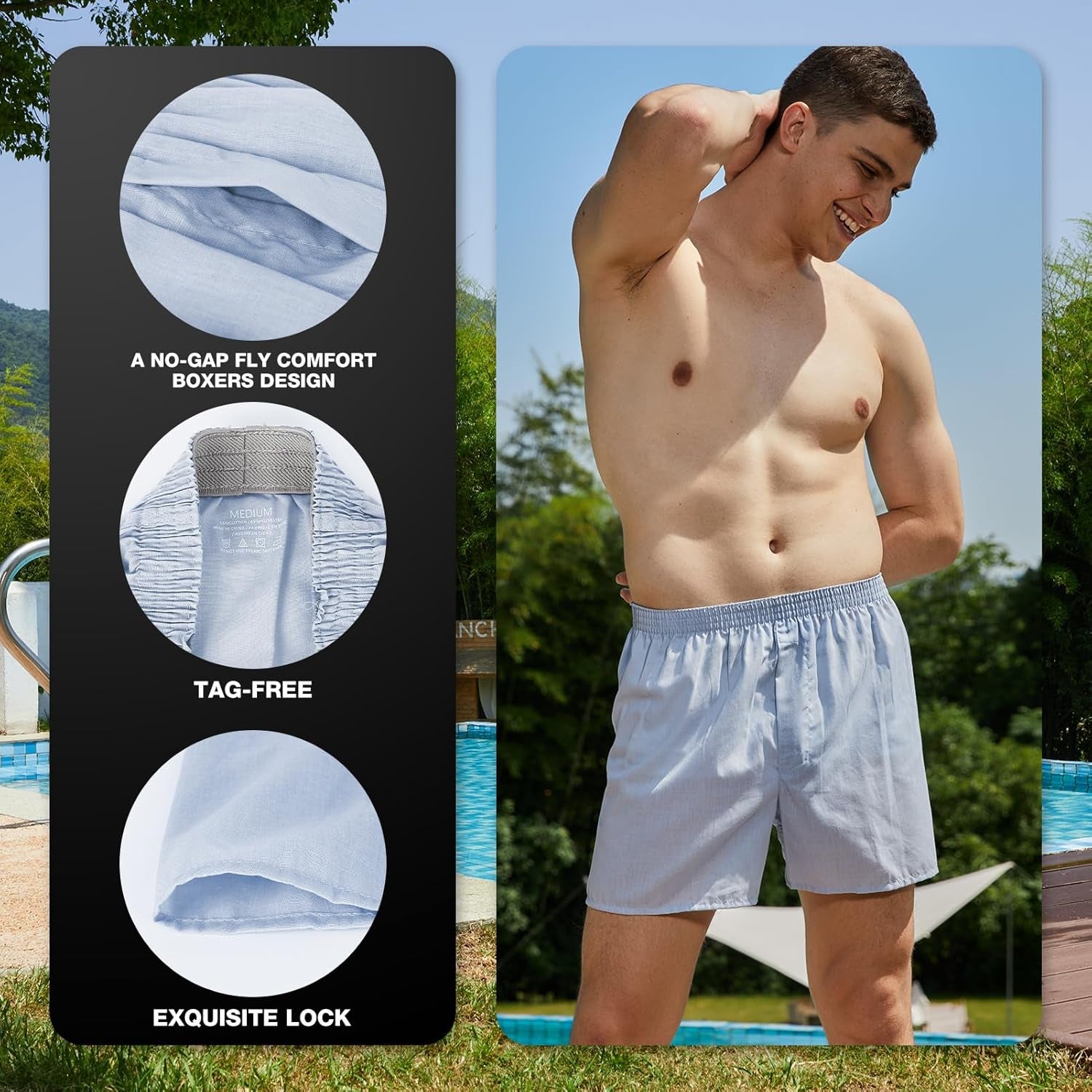 Mens Underwear Boxers Cotton Underwear Mens Boxers for Men Pack S M L XL XXL