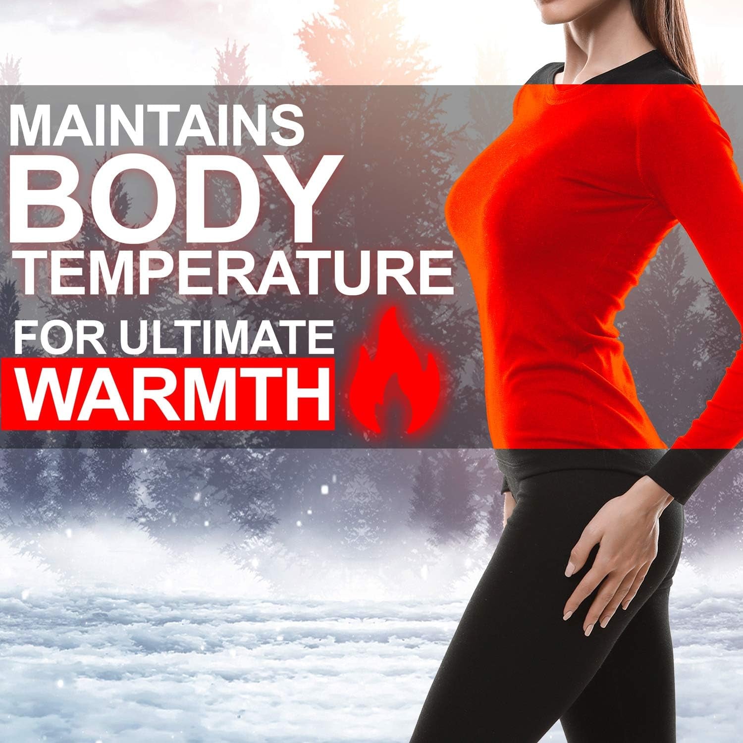 Thermal Underwear for Women, Ultra Soft Long Johns Womens Set Base Layer Clothes