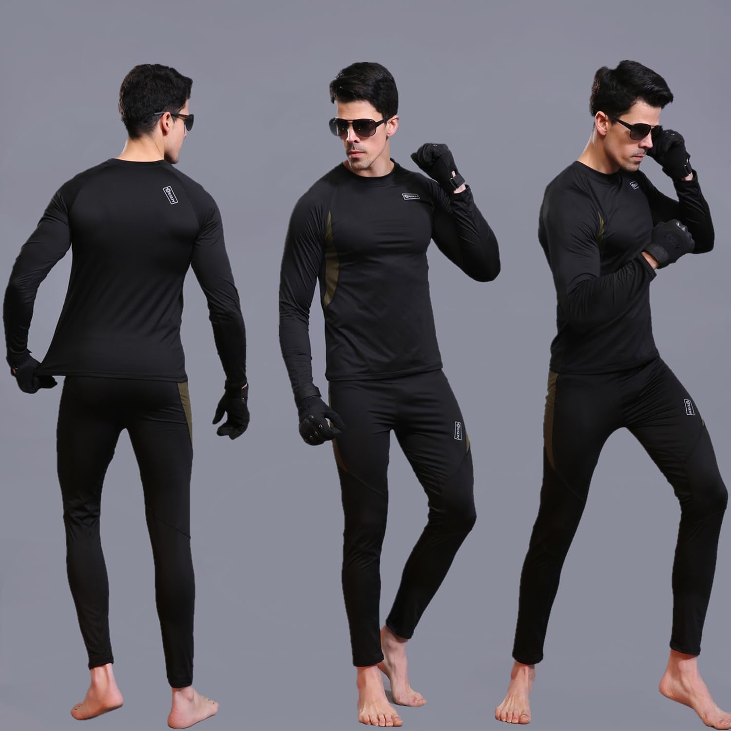 Mens Thermal Underwear Set Winter Sport Hunting Gear Sport Long Johns Base Layer Bottom Top